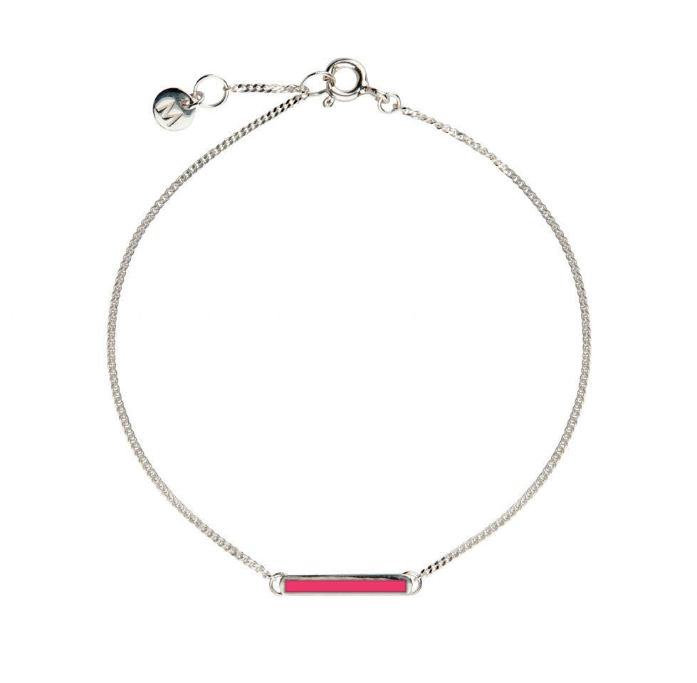 Pink Little Bar of Strength Wrist (Sterling Silver) melissacurry
