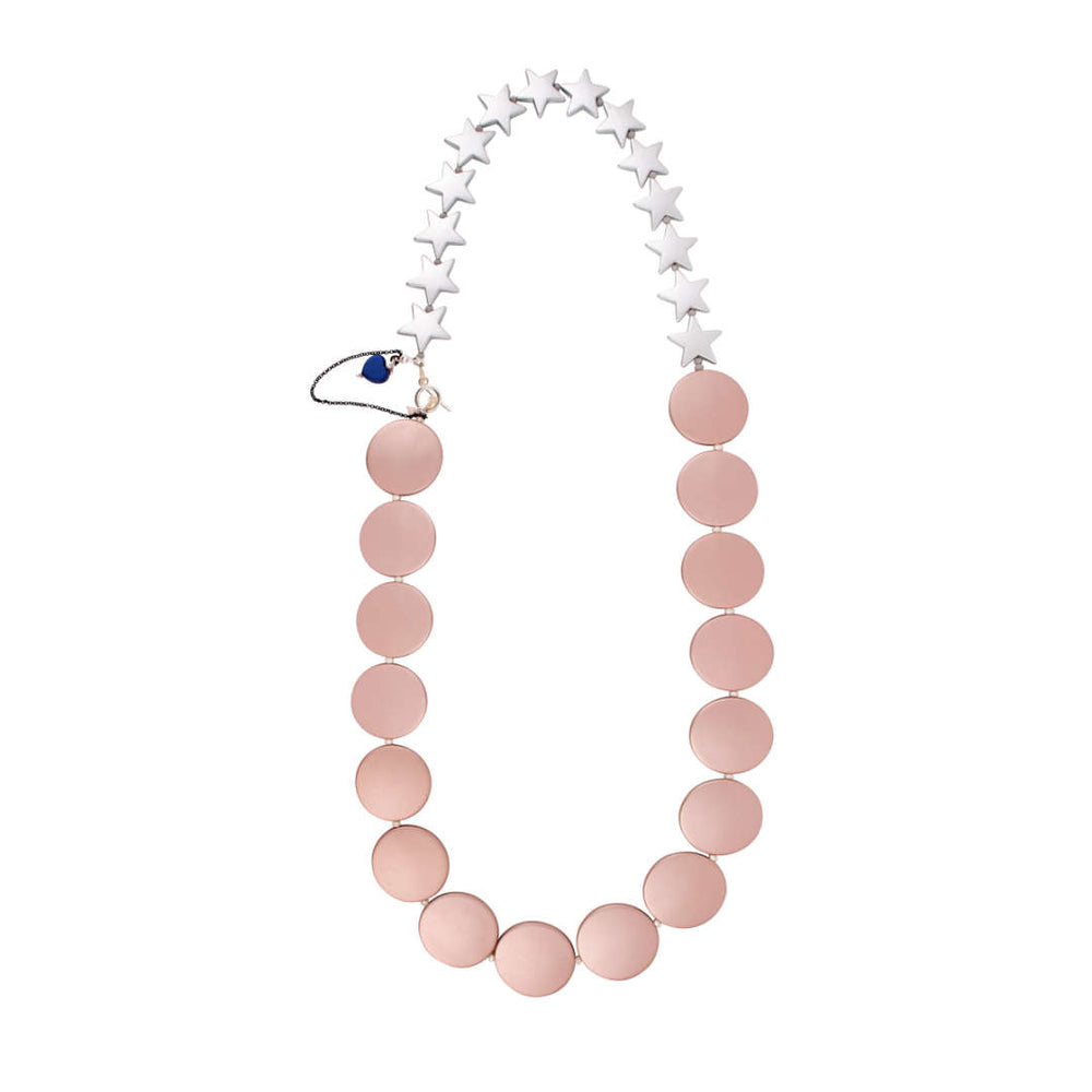 Blush and Silver Sailor Necklace