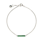 Green Little Bar of Strength - Wrist (Sterling Silver) - melissacurry
