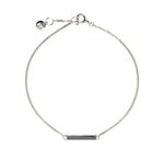 Grey Little Bar of Strength - Wrist (Sterling Silver) - melissacurry
