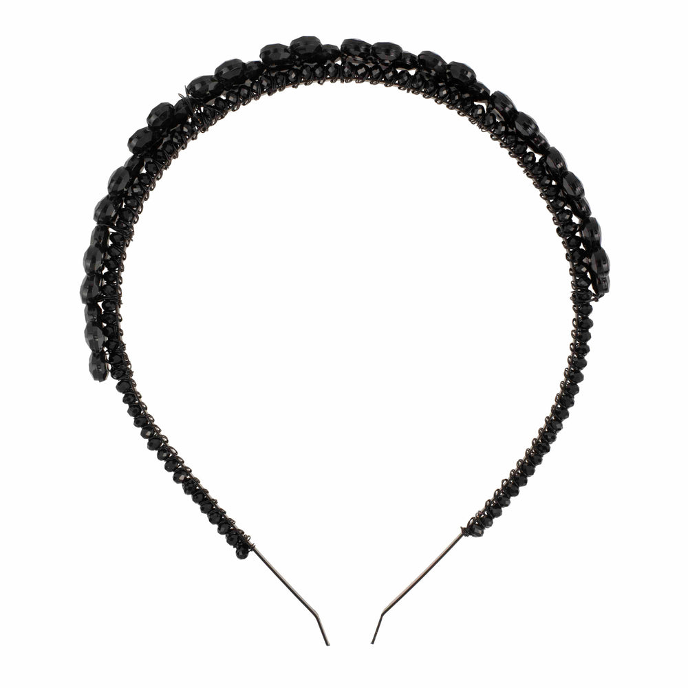 Black Floral Head Band