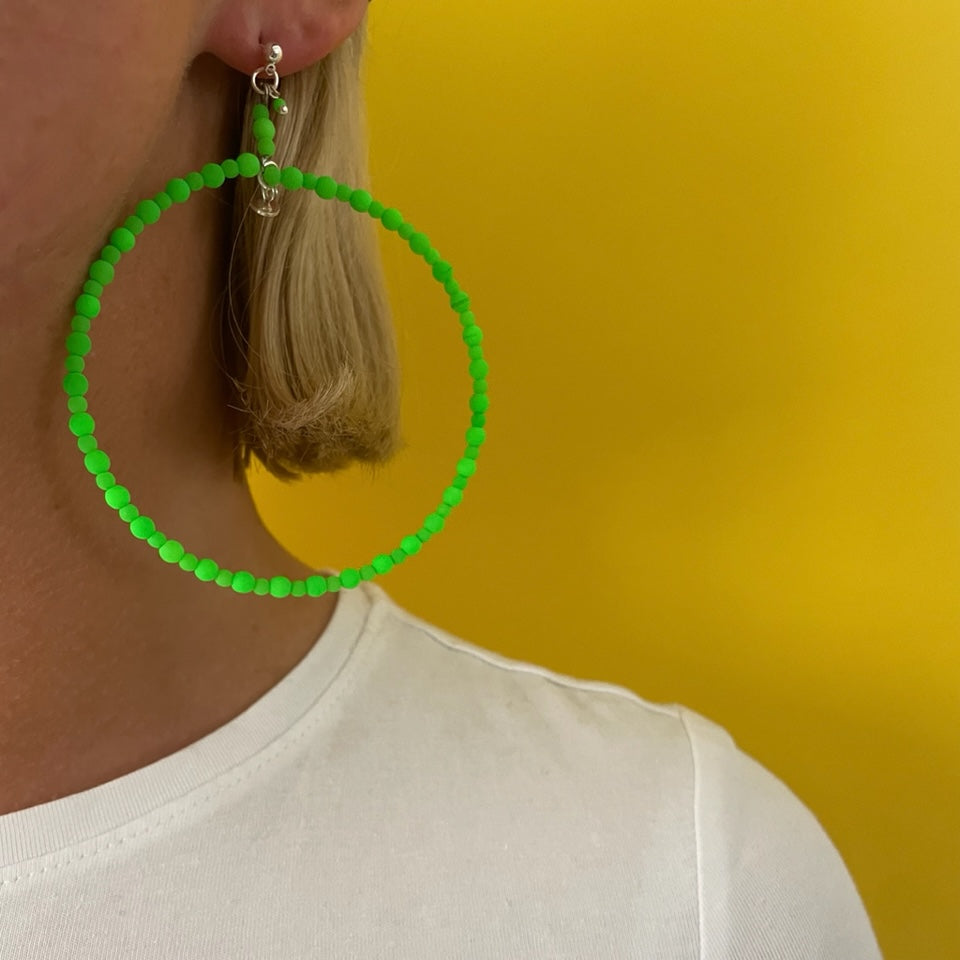 Neon Zing Hoops