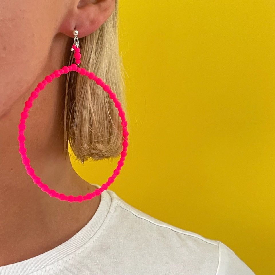 Neon Zing Hoops