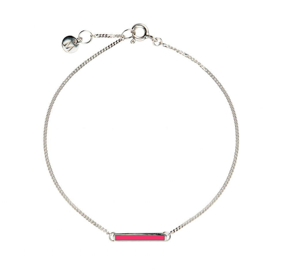 Pink Little Bar of Strength - Wrist (Sterling Silver) - melissacurry