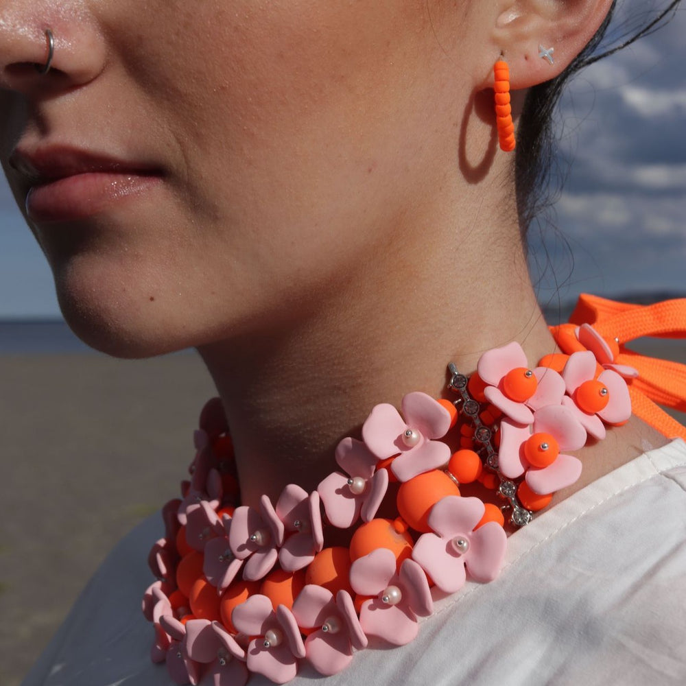 Tangerine Bloom Collar - melissacurry