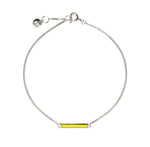 Yellow Little Bar of Strength - Wrist (Sterling Silver) - melissacurry